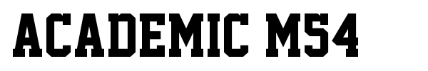 Academic M54 font preview